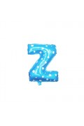 Alphabet Blue Stars Foil Balloon